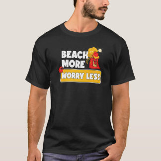 Camiseta Praia Mais Preocupada Menos Férias Víblias de Verã