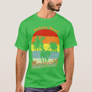 Camiseta Praia Makaha Havaí Palmeiras Tropicais Retro Vaca
