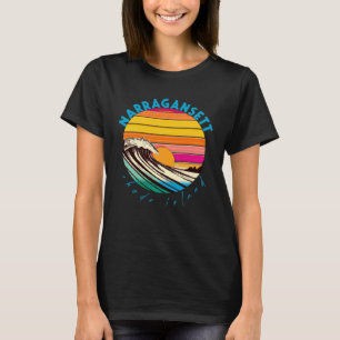 Camiseta Praia Narragansett Retro Estilo Anos 80 Rhode Isla