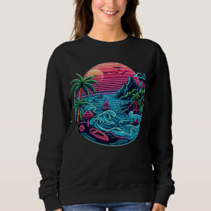 Camiseta Praia neon tropical/havaiana