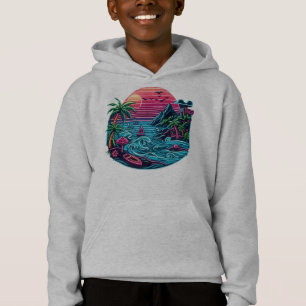 Camiseta Praia neon tropical/havaiana