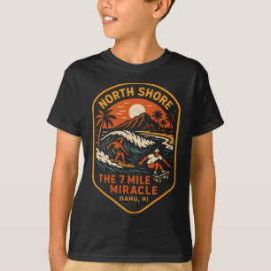 Camiseta Praia Norte Surfando O Milagre De 7 Milhas Vintage