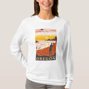 Camiseta Praia & papagaios - beira-mar, Oregon