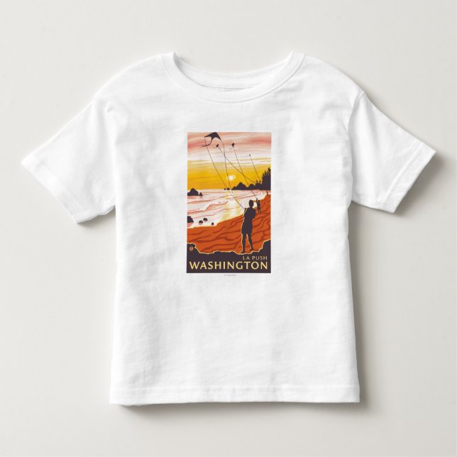 Camiseta Praia & papagaios - impulso do La, Washington (Frente)