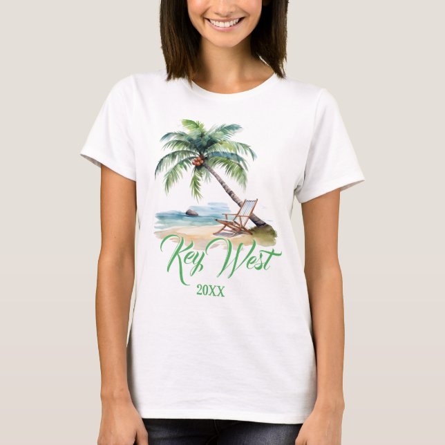Camiseta Praia personalizada de Key West  (Frente)