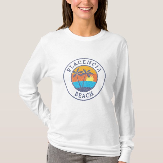 Camiseta Praia Placencia, Estilo Clássico Desvanecido de Be (Frente)