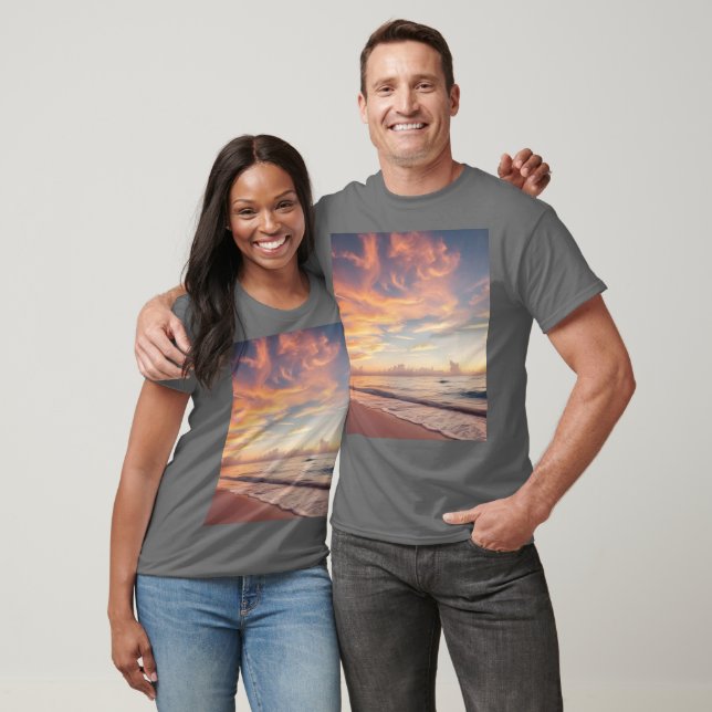 Camiseta Praia Pôr do Sol Tropical (Unissex)