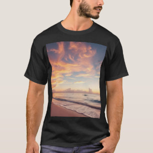 Camiseta Praia Pôr do Sol Tropical