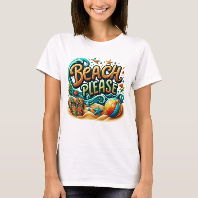 Camiseta Praia, por favor (Frente)