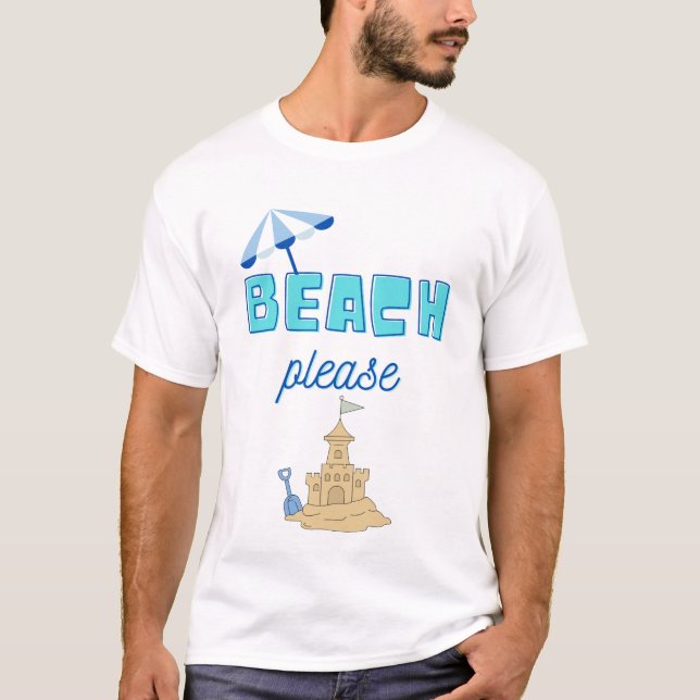 Camiseta praia, por favor (Frente)