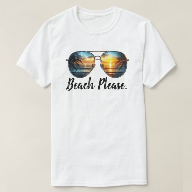 Camiseta Praia, por favor (Frente do Design)