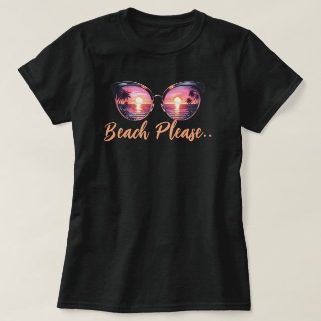 Camiseta Praia, por favor (Frente do Design)