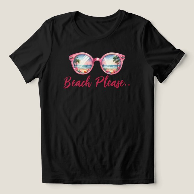 Camiseta Praia, por favor (Design frontal)
