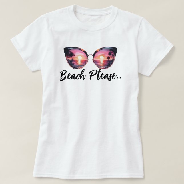 Camiseta Praia, por favor (Frente do Design)