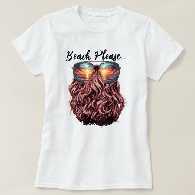 Camiseta Praia, por favor (Frente do Design)