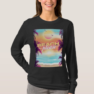 Camiseta Praia Por Favor Férias de Verão Palmeiras Torres S