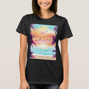 Camiseta Praia Por Favor Férias de Verão Palmeiras Torres S