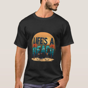 Camiseta Praia Por Favor Férias Divertidas de Tubarão