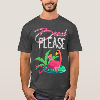 Camiseta Praia Por Favor Mulheres Engraçadas em Mens para F