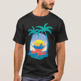 Camiseta Praia Por Favor Retro 80s Palmeiras de Férias de P