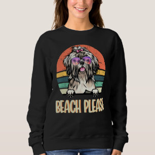 Camiseta Praia Por Favor Shih Tzu Hawaii Beach Hello Summer