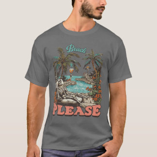 Camiseta Praia Por Favor Summerween Praia do Esqueleto Féri