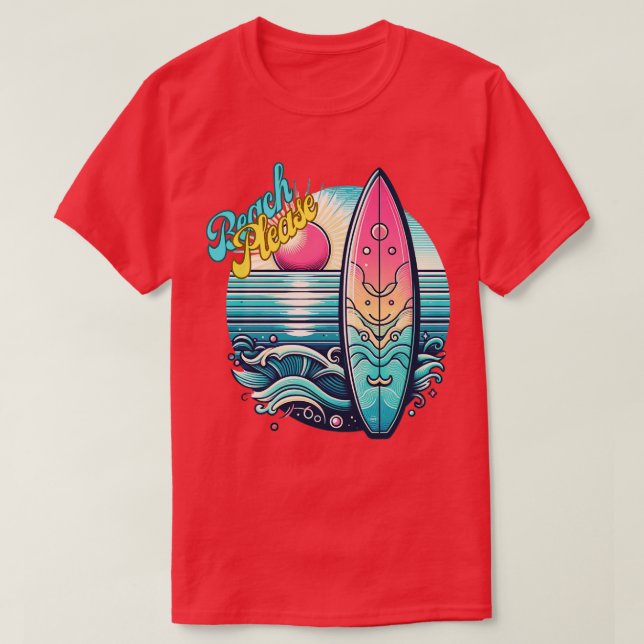 Camiseta praia, por favor, TShirt (Frente do Design)