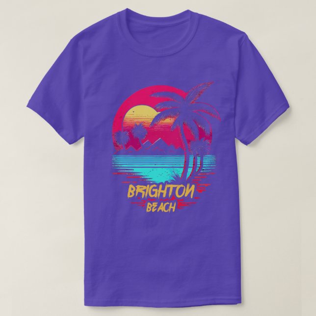 Camiseta Praia Retrowave Beach Brighton (Frente do Design)