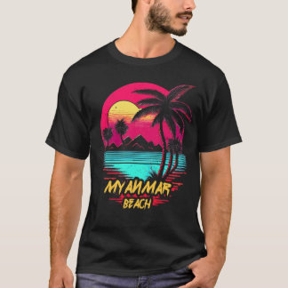 Camiseta Praia Retrowave em Mianmar Praia