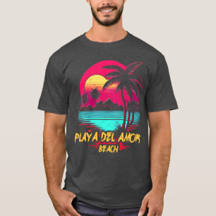 Camiseta Praia Retrowave Playa Del Amor Beach