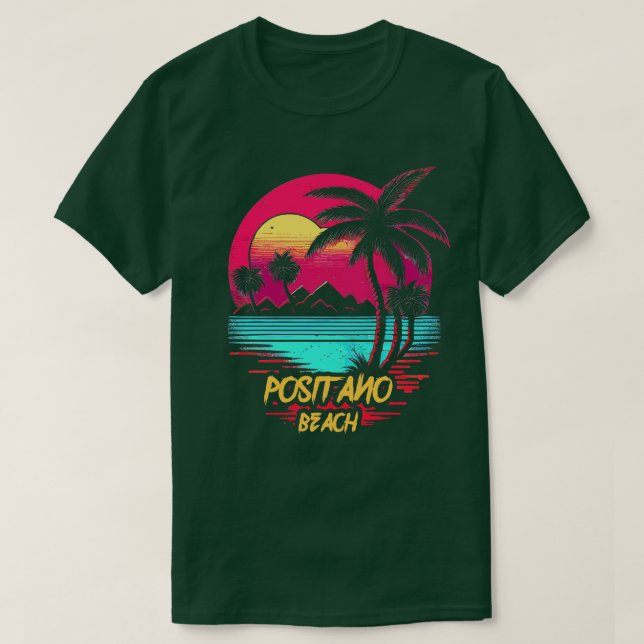Camiseta Praia Retrowave Positano (Frente do Design)