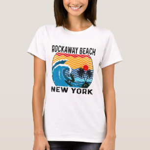 Camiseta Praia Rockaway Nova York Surfe Prancha de Surfe