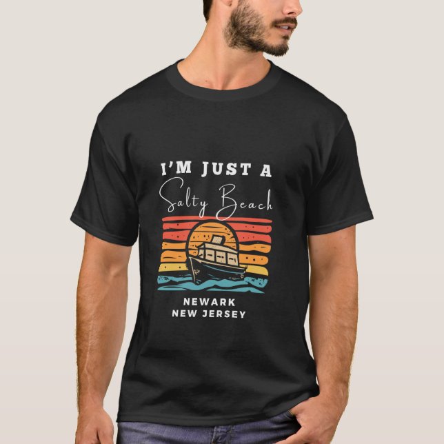 Camiseta Praia Salgada Férias Newark Nova Jersey (Frente)