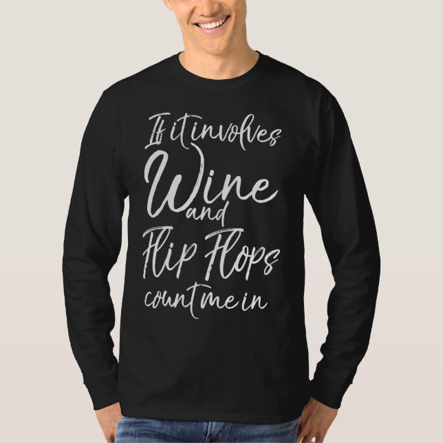 Camiseta Praia Se Envolver Sacudir De Vinho (Frente)