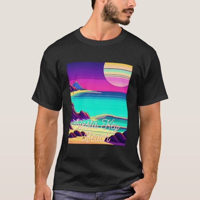 Camiseta Praia Siesta Key Flórida Paraíso (Frente)
