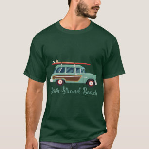 Camiseta Praia Silver Strand Califórnia Retro Surf Wagon Ov