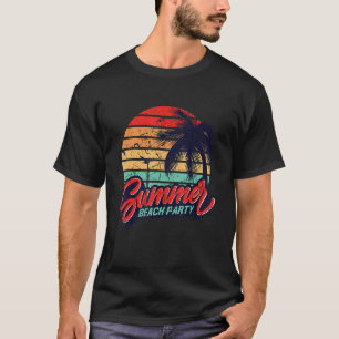 Camiseta Praia Sunset Tropical Summer Party Retro