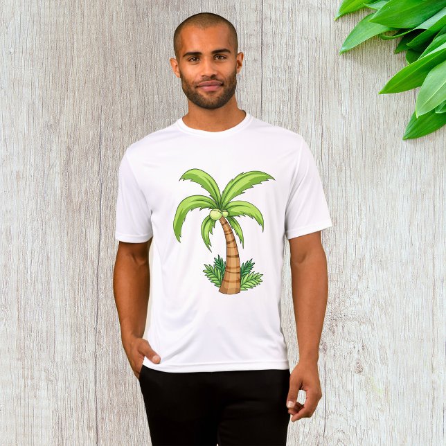 Camiseta Praia Tropical de Palmeiras e Ilhas Vibes (Criador carregado)