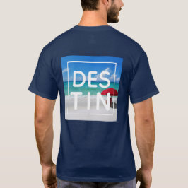 Camiseta Praia Tropical Destin Flórida Tipografia Moderna