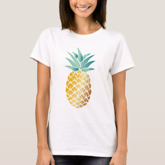 Camiseta Praia tropical do abacaxi havaiano