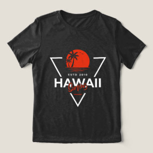 Camiseta Praia Tropical Havaiana Vintage Pôr do Sol de Surf