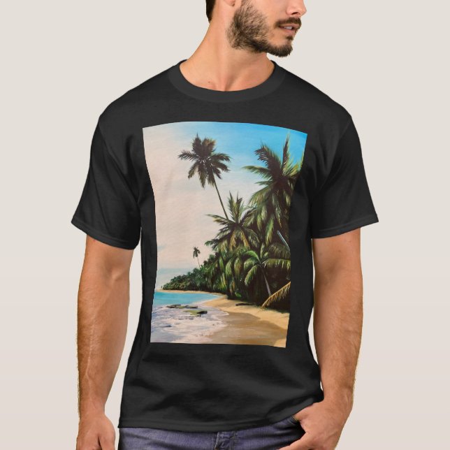 Camiseta Praia Tropical Jah Sunny Arts Design (Frente)