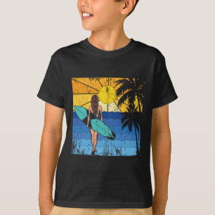 Camiseta Praia Tropical Surf Pôr do Sol Surfboard Surfista