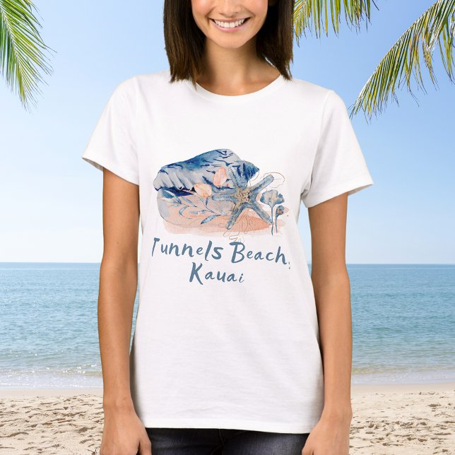 Camiseta Praia Tunnels Kauai Conchas  (Criador carregado)