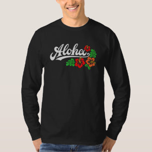 Camiseta Praia Vacinação Aloha Flores Havaí Islã Havaiana