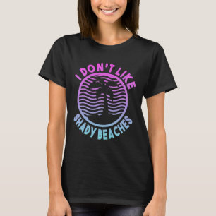 Camiseta Praia Verão Eu Não Gosto de Praias Sombreados Engr