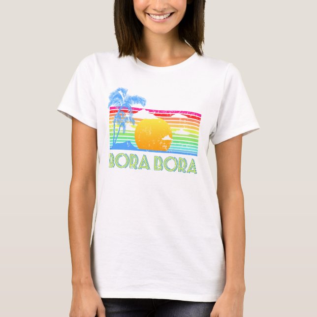 Camiseta Praia Vintage Bora Bora (Frente)