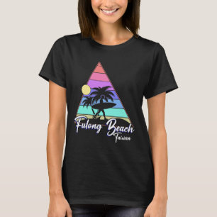 Camiseta Praia Vintage Fulong Taiwan Surfando Homens Mulher