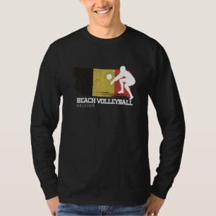 Camiseta Praia Voleibol Bélgica Bandeira Amar Voleibol