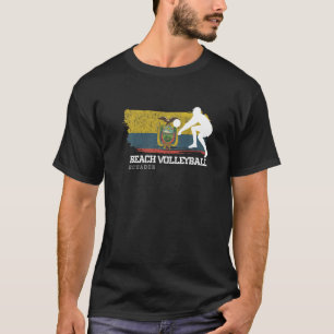 Camiseta Praia Voleibol Equador Bandeira Amar Voleibol